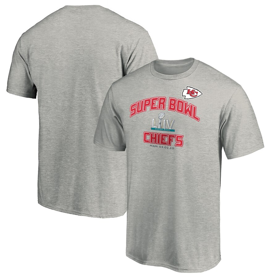 Men's Kansas City Chiefs NFL Heather Gray Super Bowl LIV Bound Heart & Soul T-Shirt